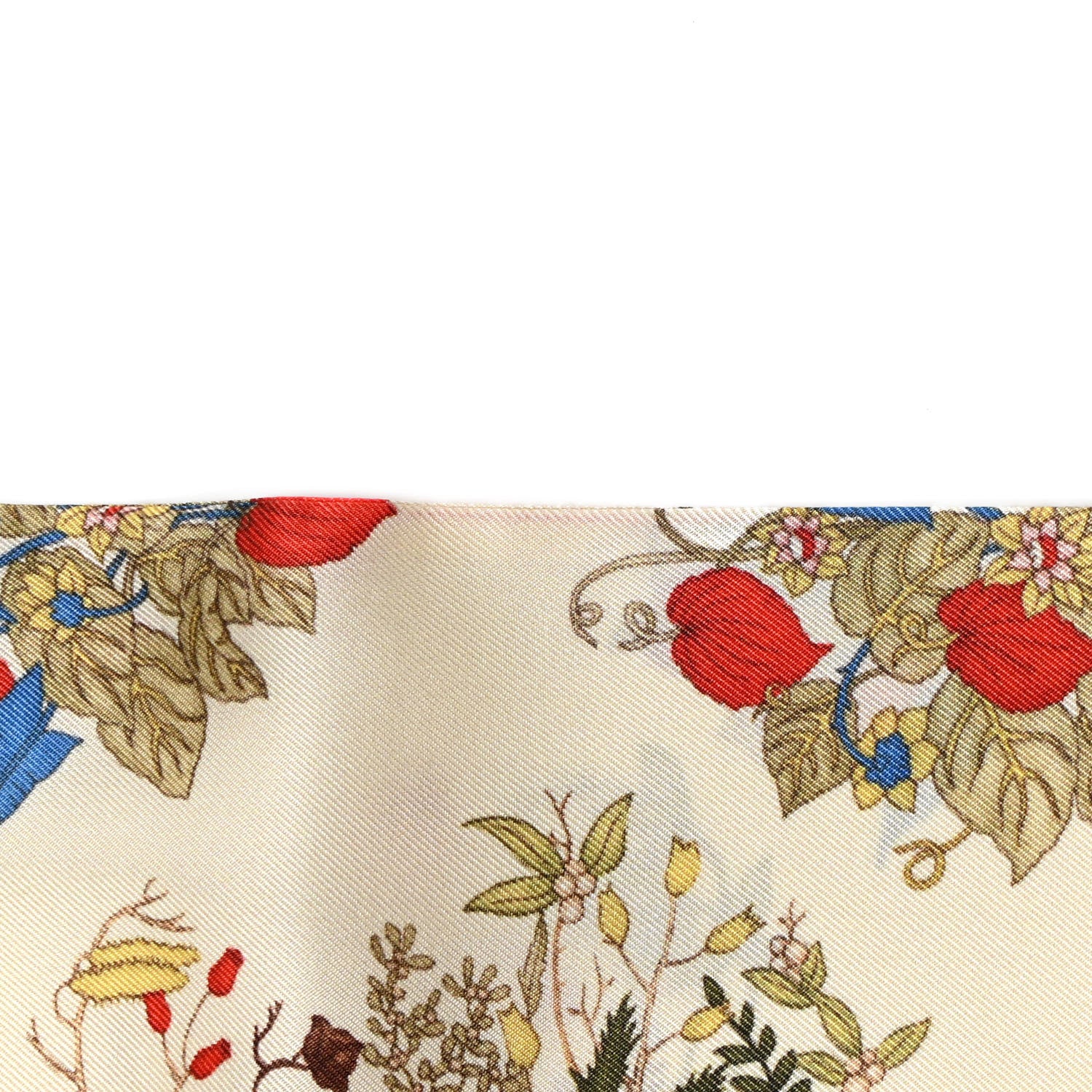 Gucci Silk Twill Lady Savanero Scarf Red Beige 6 of 6