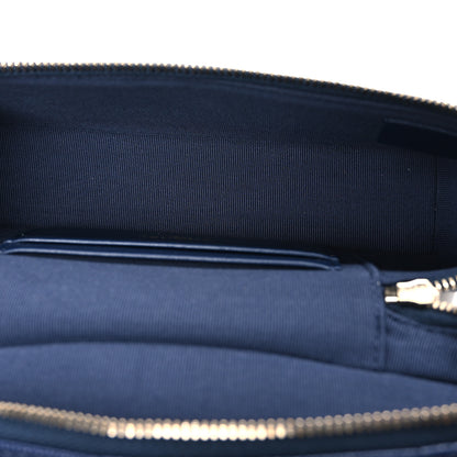 Chanel Caviar Quilted Top Handle Slim Vanity With Chain Navy 5 of 11