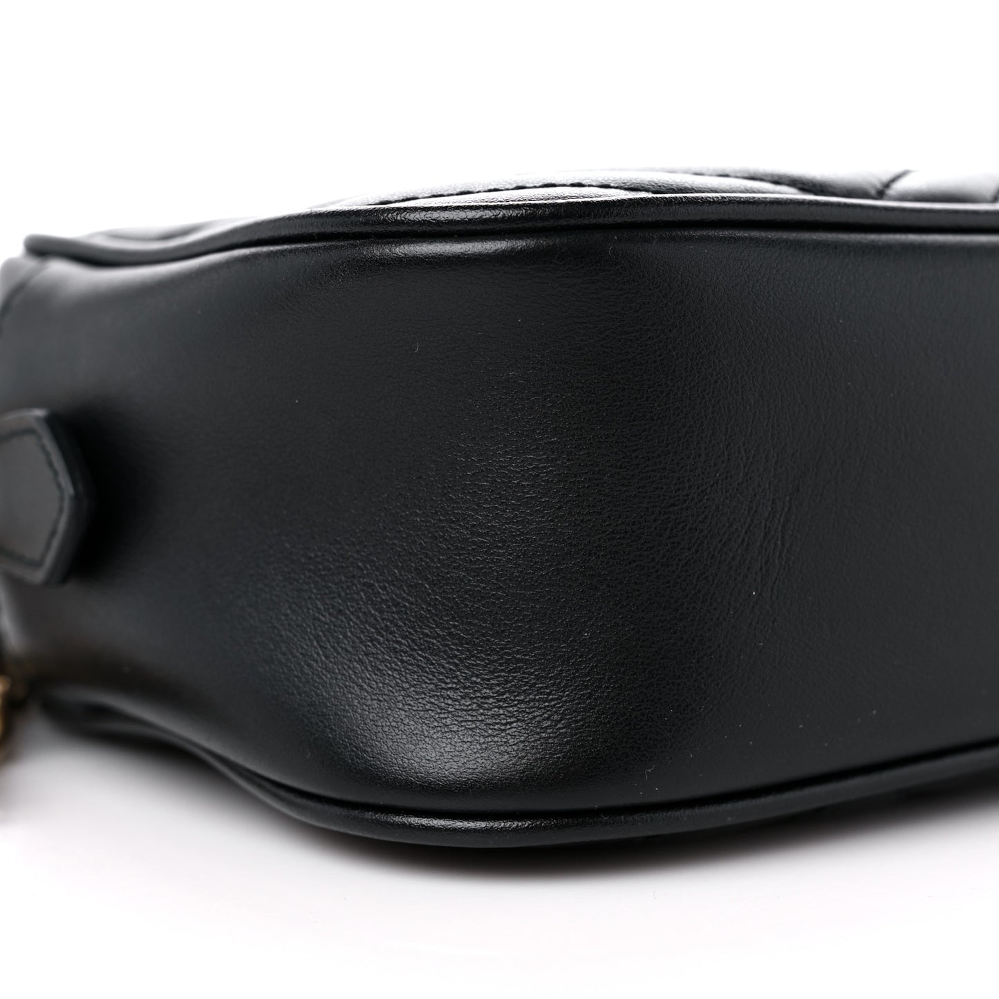 Calfskin Matelasse Small GG Marmont Chain Shoulder Bag Black
