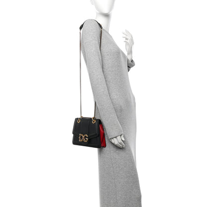 Dolce & Gabbana Smooth Calfskin Small DG Amore Envelope Bag Black 2 of 11