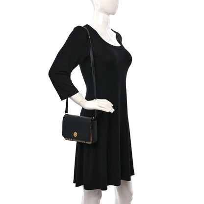 Burberry Grainy Calfskin Vintage Check Hampshire Crossbody Black 2 of 8