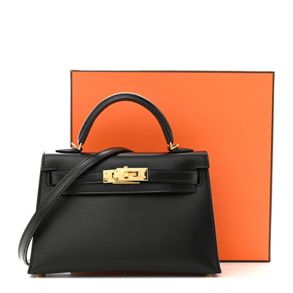 Hermes Tadelakt Mini Kelly 20 Black 12 of 12