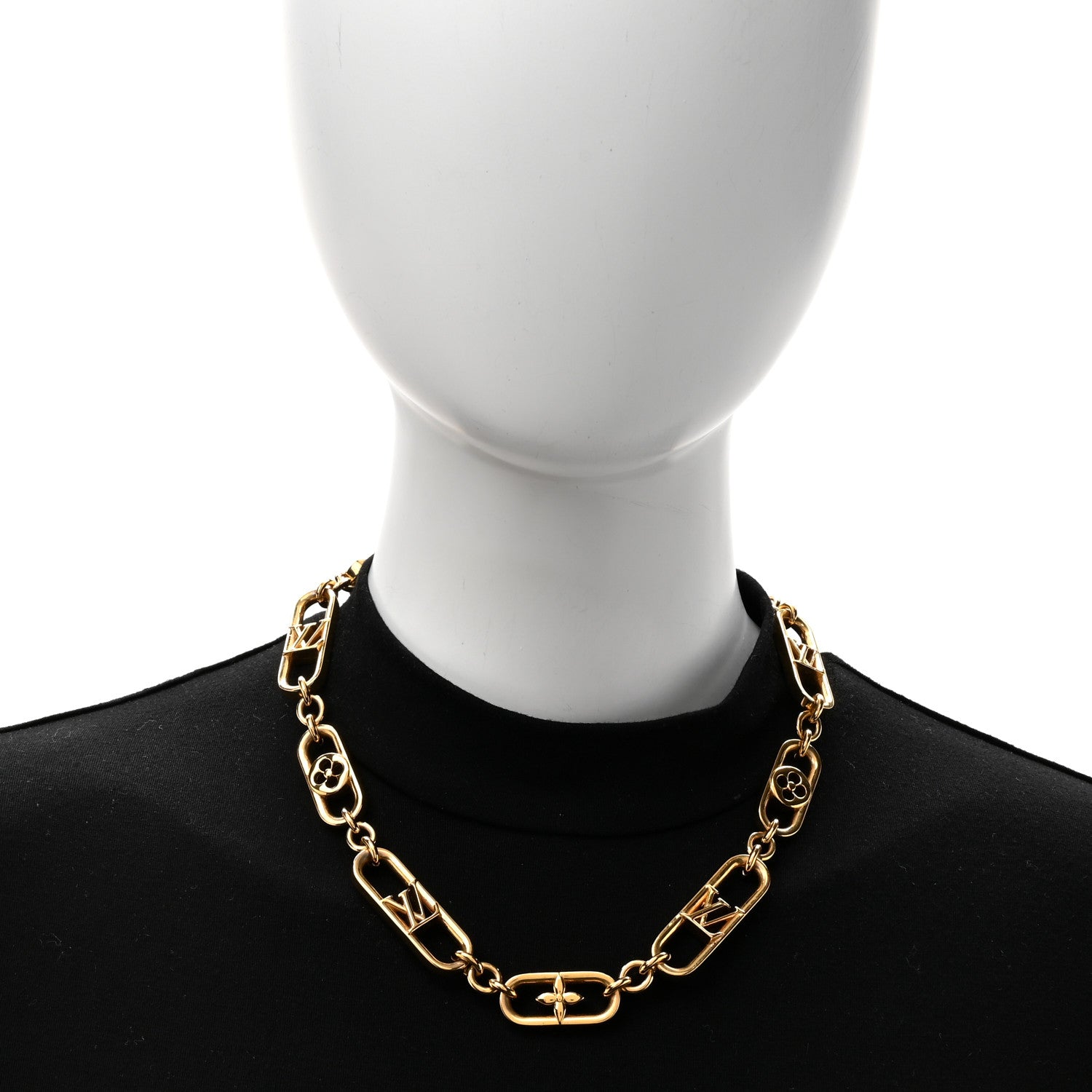 Louis Vuitton Metal My LV Chain Necklace Gold 2 of 5