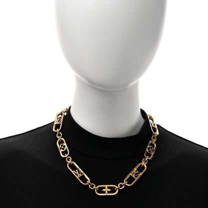 Louis Vuitton Metal My LV Chain Necklace Gold 2 of 5