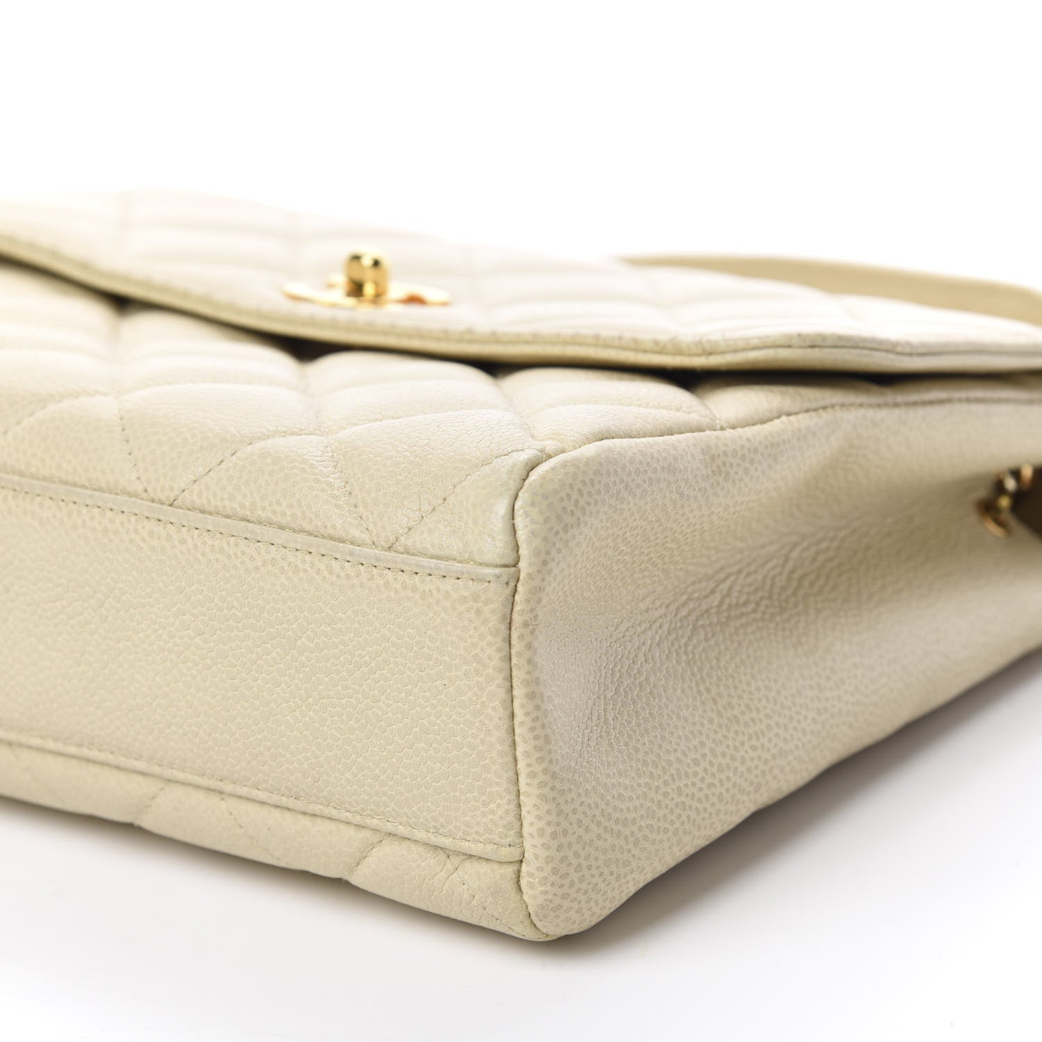 Chanel Caviar Quilted Medium Single Flap Ivory 7 of 14