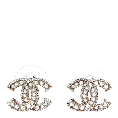 Chanel Pearl CC Earrings Gold 1 of 6