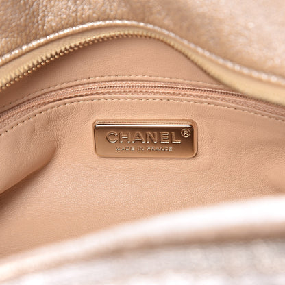 Chanel Metallic Goatskin Medium Luxe Ligne Bowler Gold 6 of 15