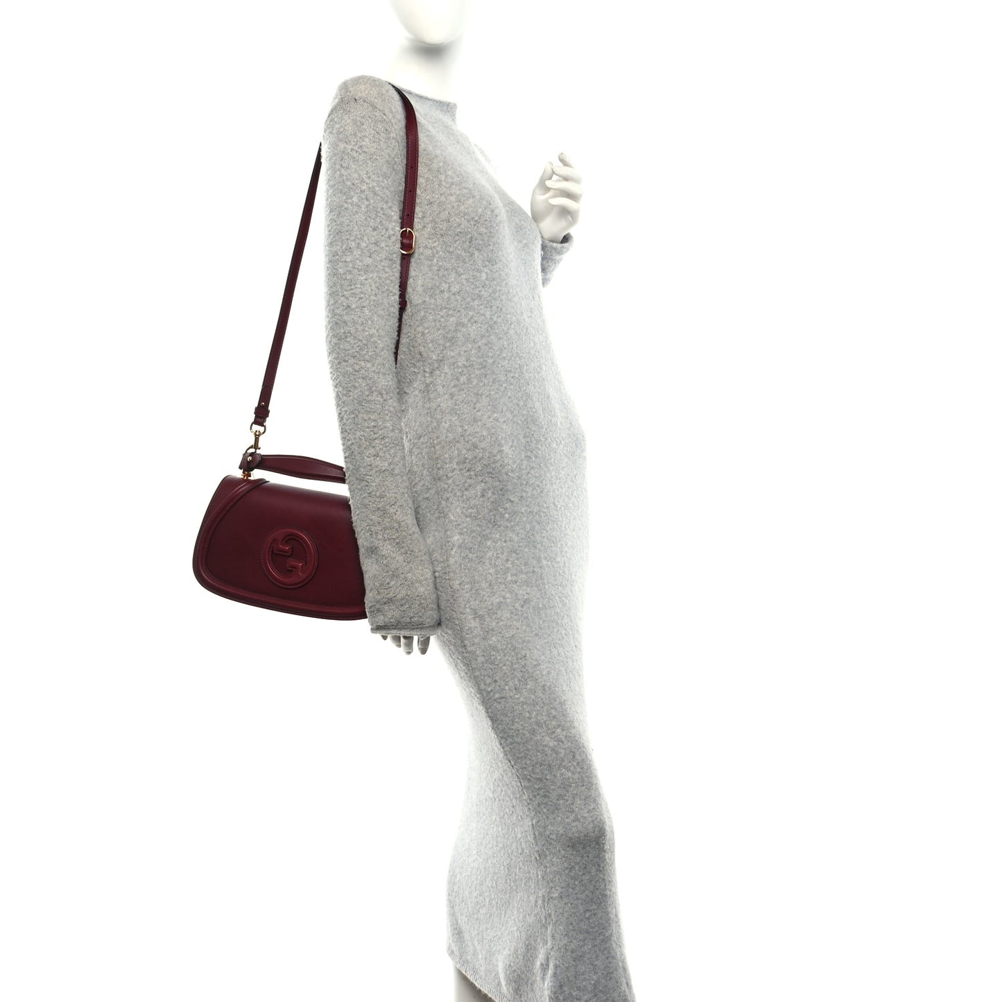 Roxy Calfskin Medium Blondie Top Handle Bag Rosso Ancora
