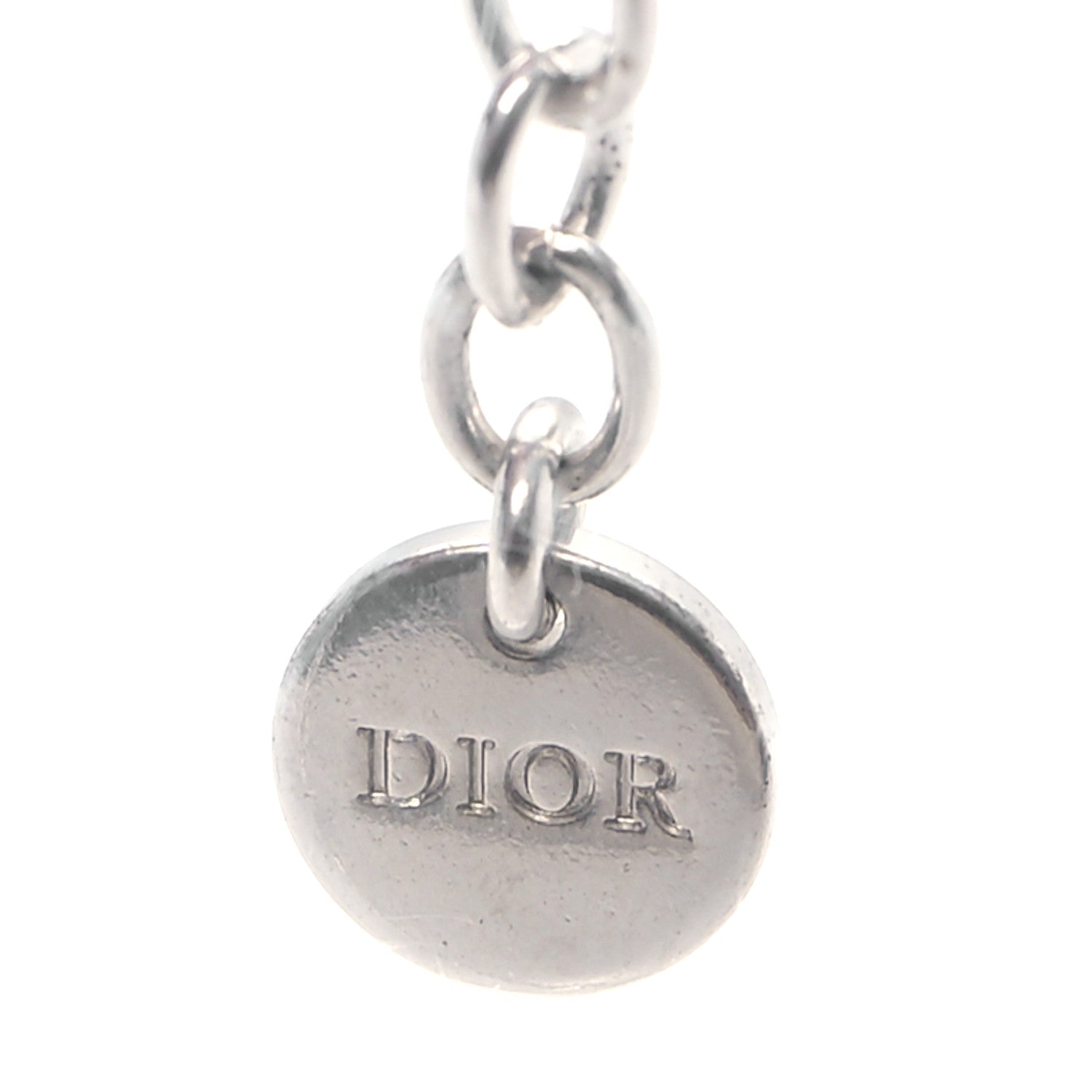 Christian Dior Pearl Logo Necklace Silver 4 of 4