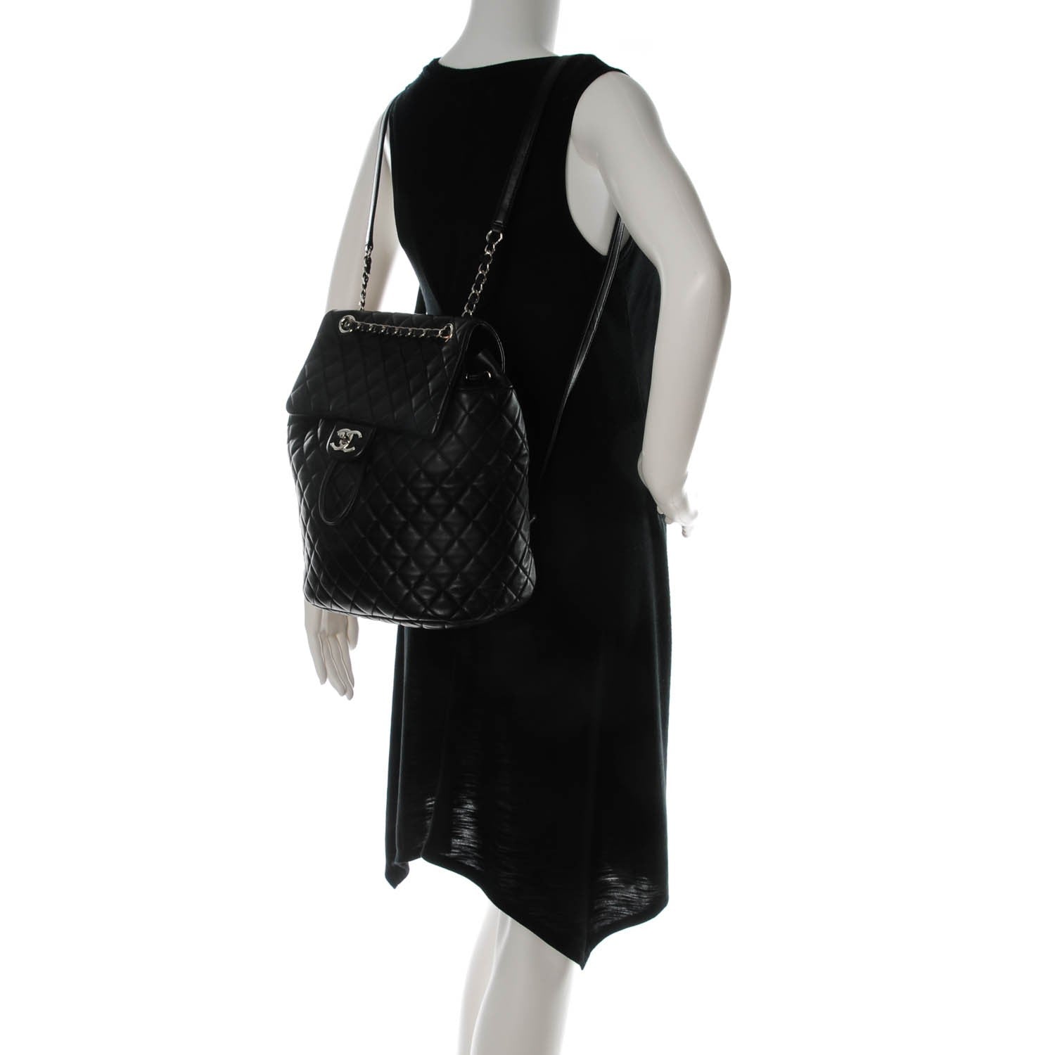 Chanel Lambskin Quilted Large Urban Spirit Backpack Black 2 of 8