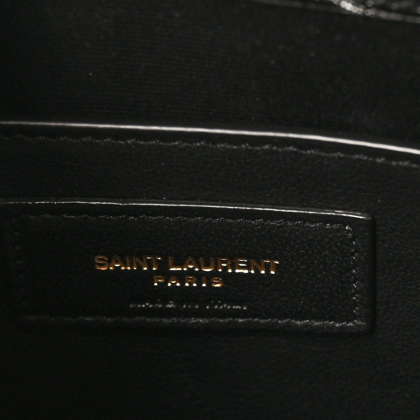 Shiny Calfskin Crocodile Embossed Small Manhattan Baguette Black