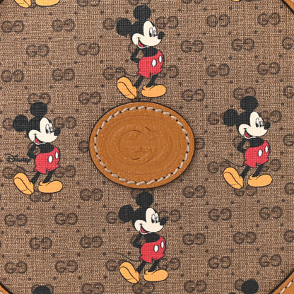 Gucci X DISNEY Mini Vintage GG Supreme Monogram Mickey Mouse Round Shoulder Bag Beige Vintage Sun Oil 8 of 10