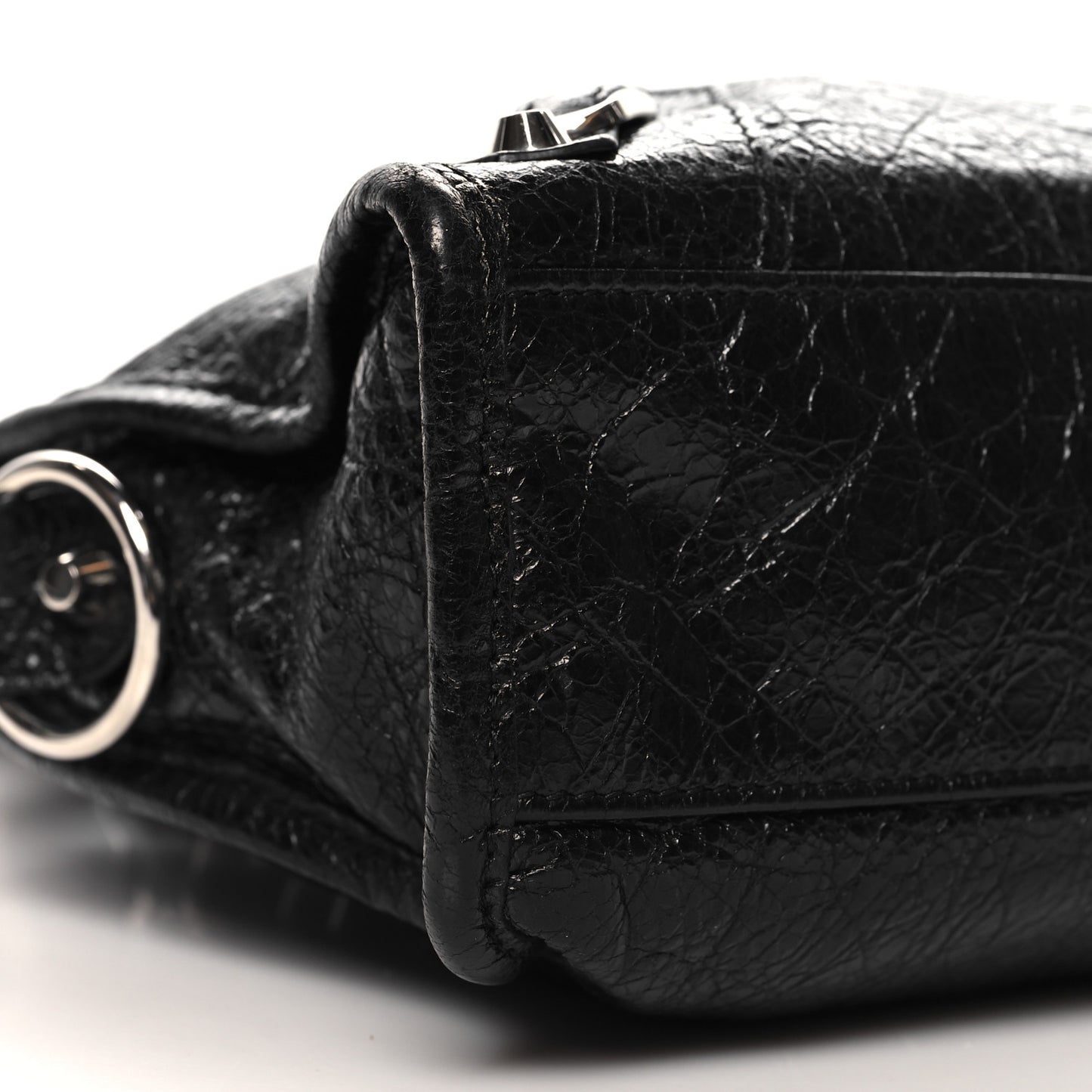 Agneau Classic Silver Hardware Mini City Black
