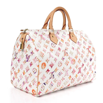 Louis Vuitton Watercolor Aquarelle Speedy 35 White 3 of 10