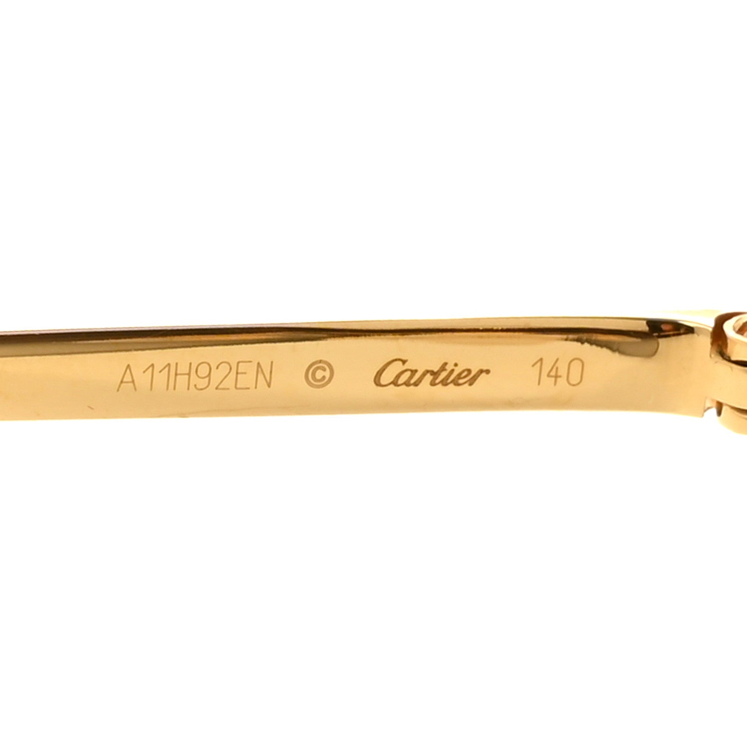 Cartier Panthere De Cartier Aviator Sunglasses CT0065S Gold 5 of 7
