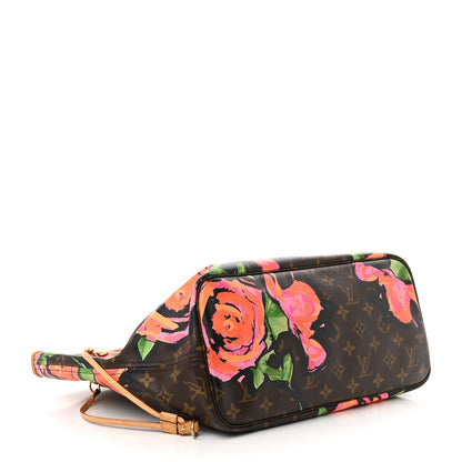 Louis Vuitton Monogram Roses Neverfull MM 4 of 15