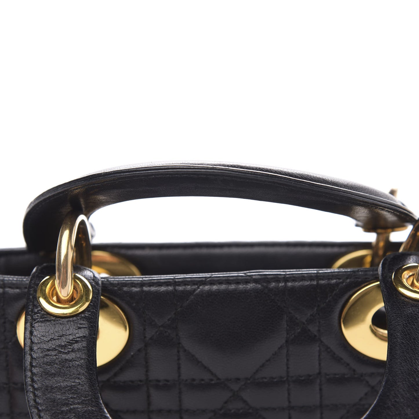 Lambskin Cannage Mini Lady Dior Black