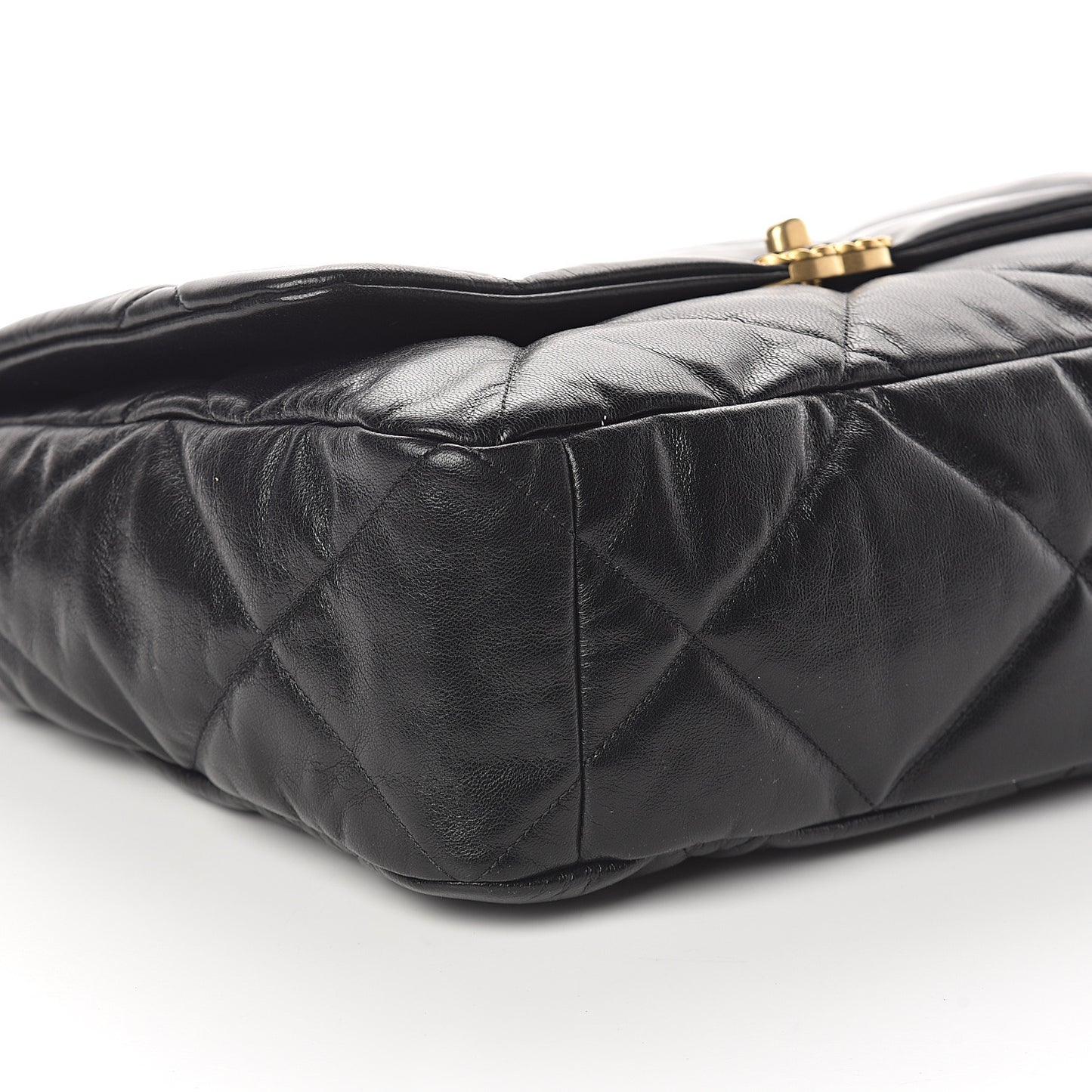 Goatskin Quilted Maxi 19 Flap Black