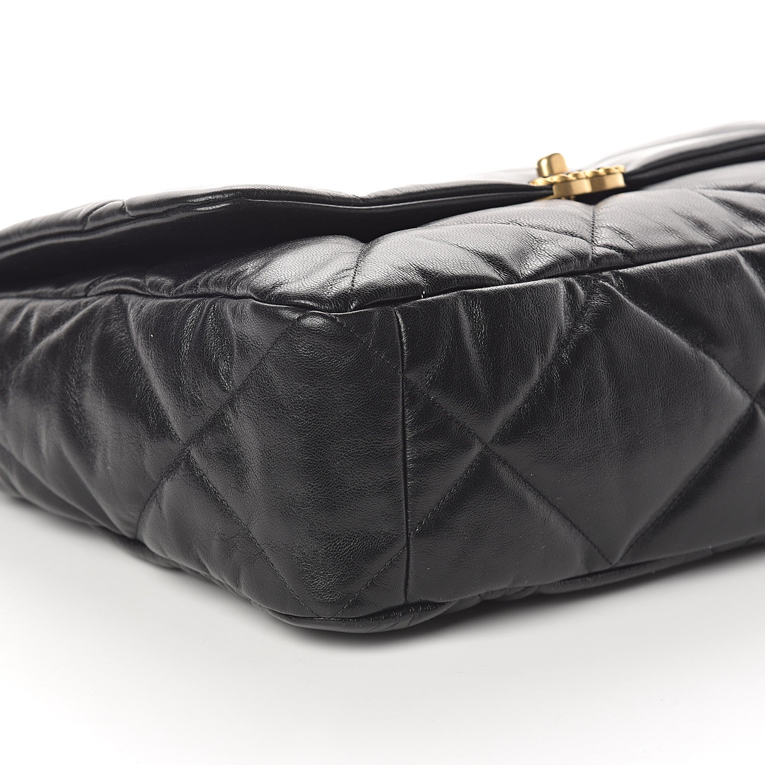 Chanel Goatskin Quilted Maxi 19 Flap Black 8 of 9