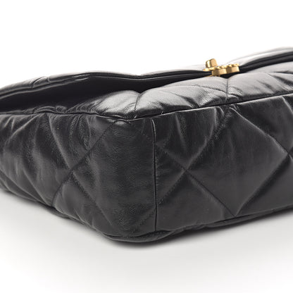 Chanel Goatskin Quilted Maxi 19 Flap Black 8 of 9