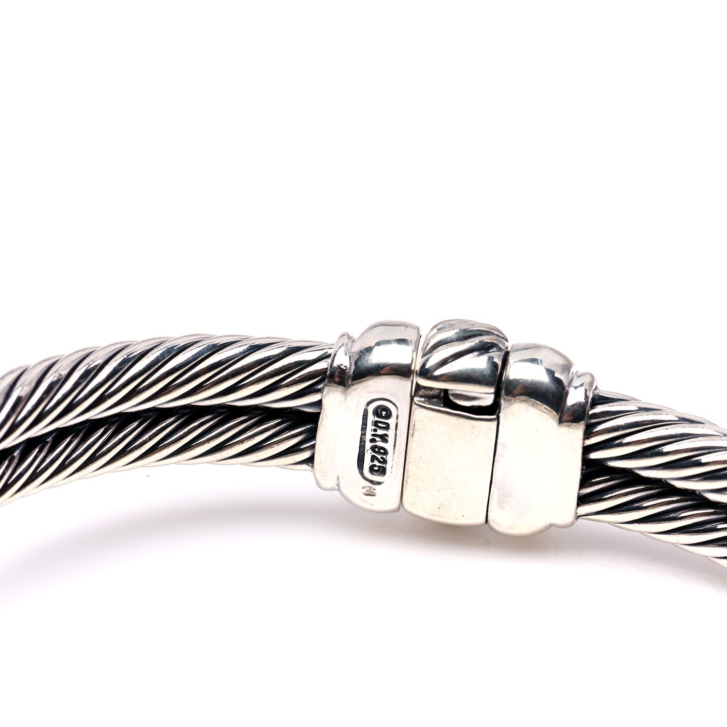 Sterling Silver Diamond Prasiolite 10mm Albion Cable Bracelet