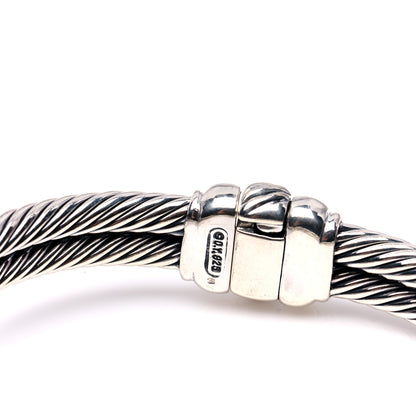 David Yurman Sterling Silver Diamond Prasiolite 10mm Albion Cable Bracelet 4 of 5