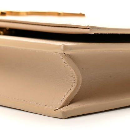 Saint Laurent Smooth Calfskin Classic Monogram Kate Tassel Chain Wallet Nude Powder 10 of 11