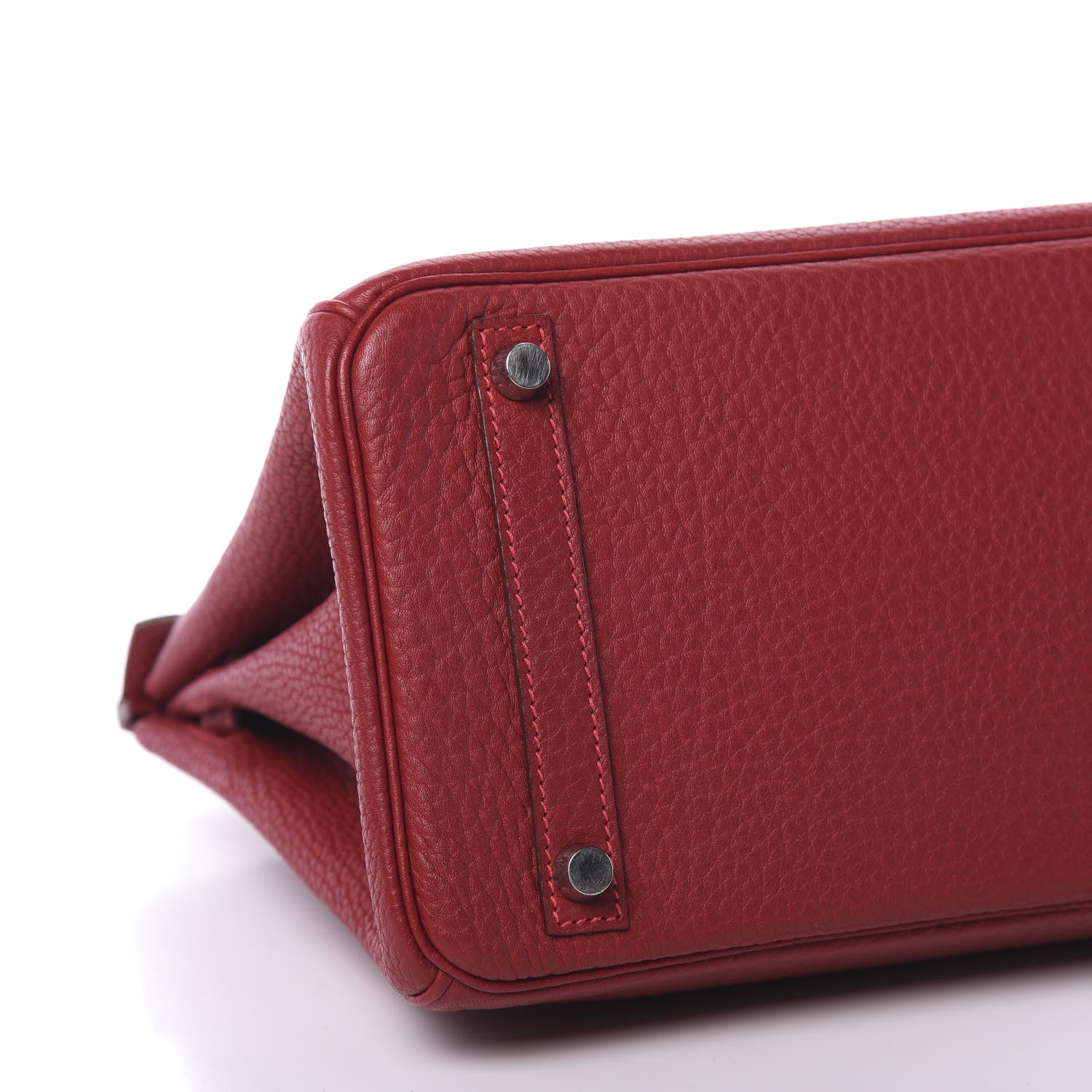 Hermes Taurillon Clemence Birkin 30 Rouge Vif 9 of 11