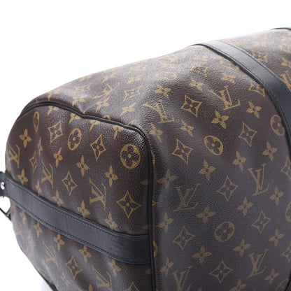 Louis Vuitton Monogram Macassar Keepall Bandouliere 45 6 of 11