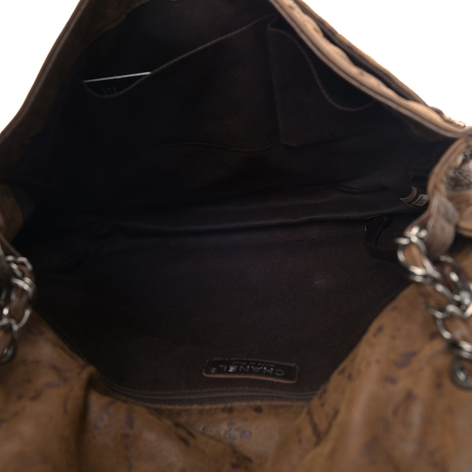 Chanel Aged Crumpled Calfskin Vintage Flap Brown 4 of 4