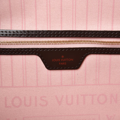 Louis Vuitton Damier Ebene Neo Neverfull MM Rose Ballerine 7 of 15