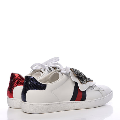 Gucci Calfskin Ayers Web Womens Ace Bow Lace Sneakers 40.5 White 4 of 15