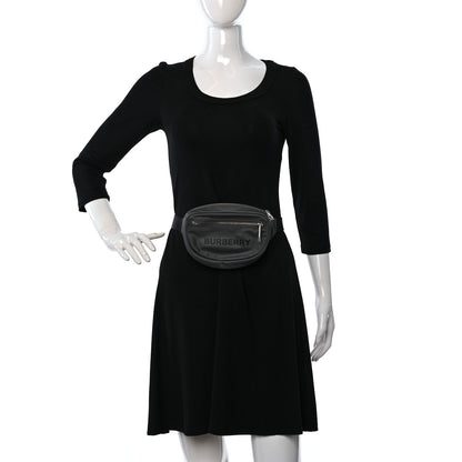 Burberry Econyl Logo Print Small Cannon Bum Bag Charcoal Grey 2 of 9