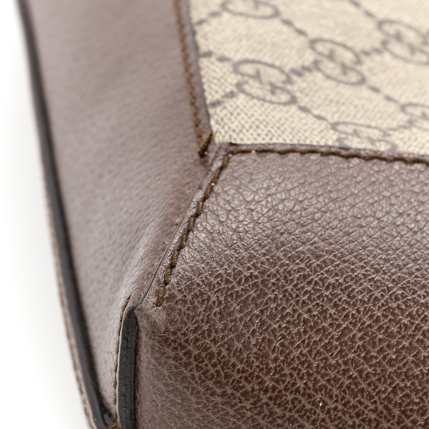 GG Supreme Monogram Web Large Ophidia Vertical Shopping Tote Brown