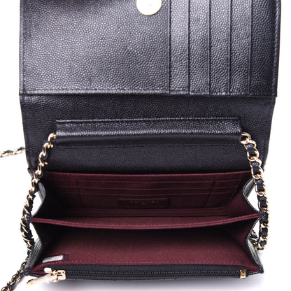 Chanel Caviar Quilted Mini Wallet On Chain WOC Black 5 of 11