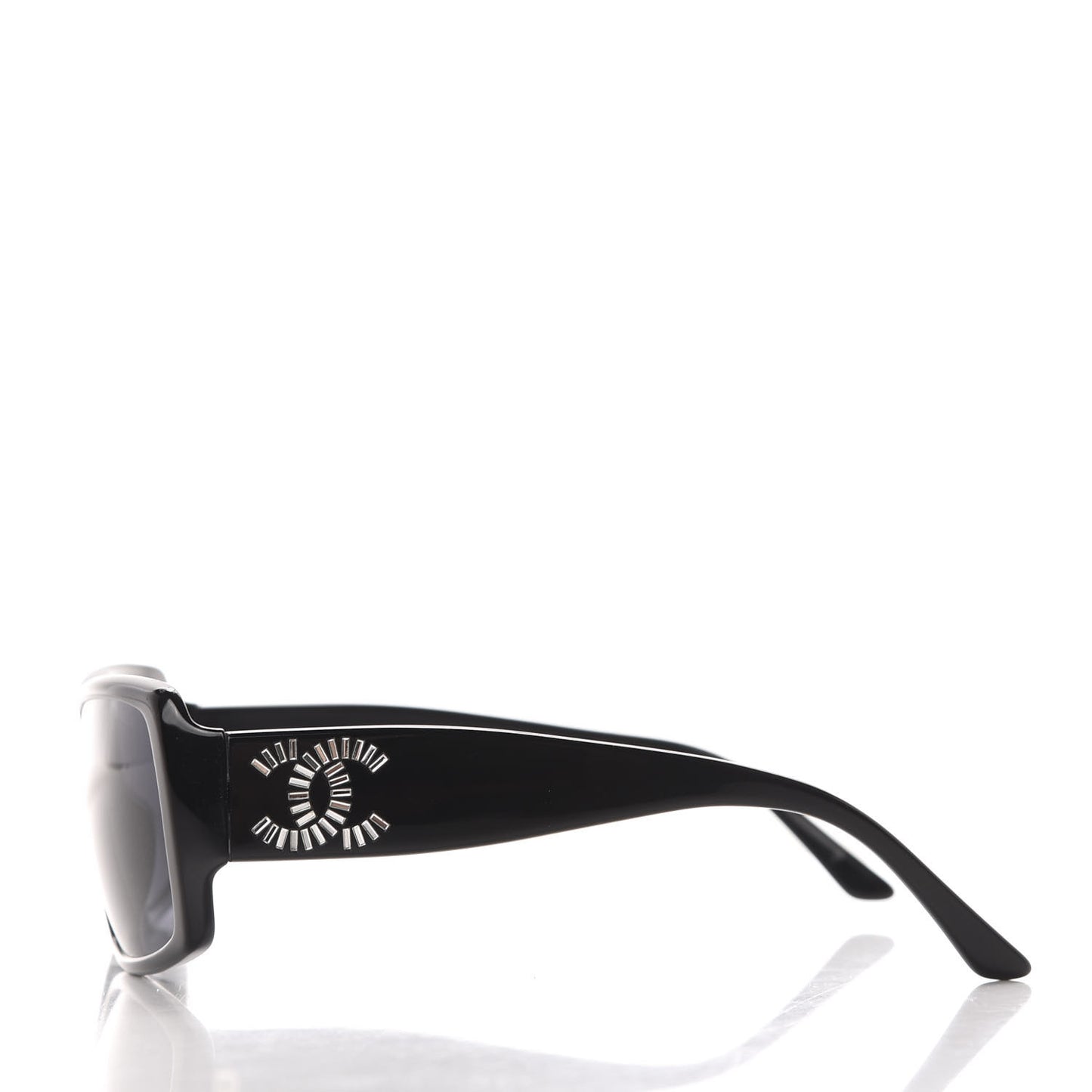 Crystal Baguette CC Sunglasses 5114-B Black