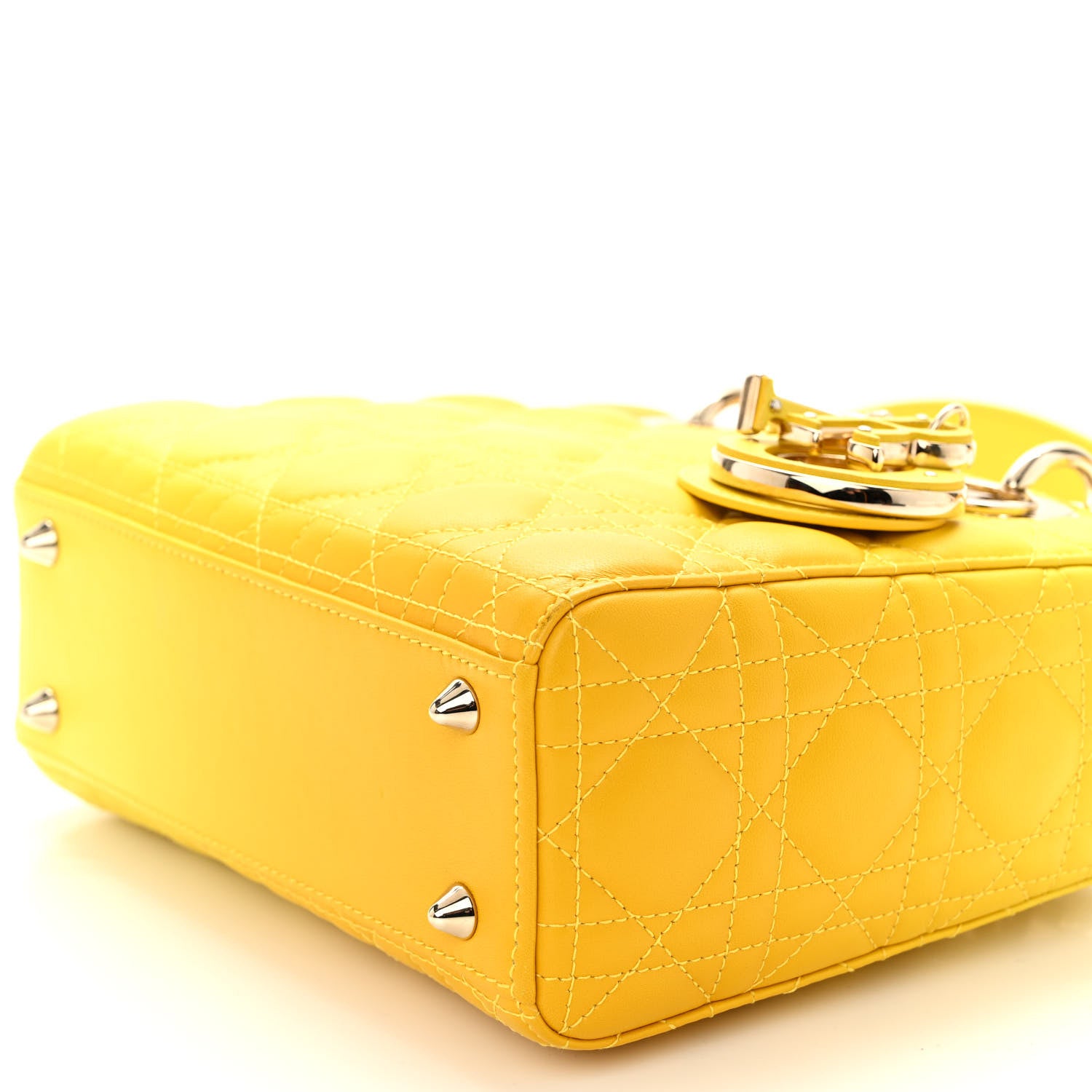 Christian Dior Lambskin Cannage Gradient Small My ABCDior Lady Dior Yellow 9 of 9