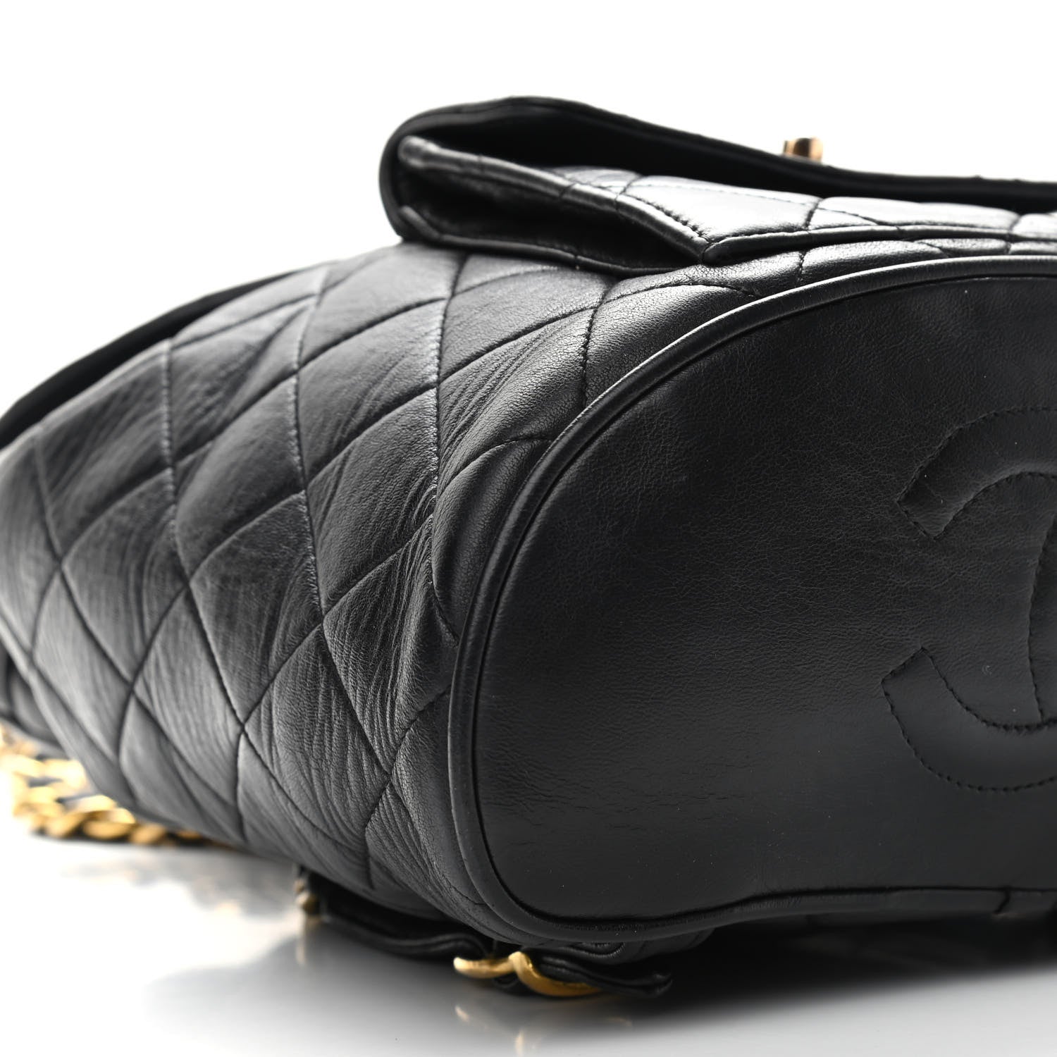 Chanel Lambskin Quilted Backpack Black 7 of 10