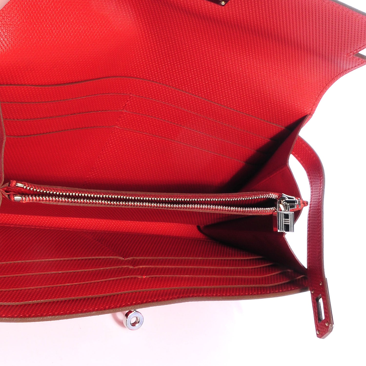 Hermes Grain d'H Kelly Longue Wallet Sanguine 9 of 9