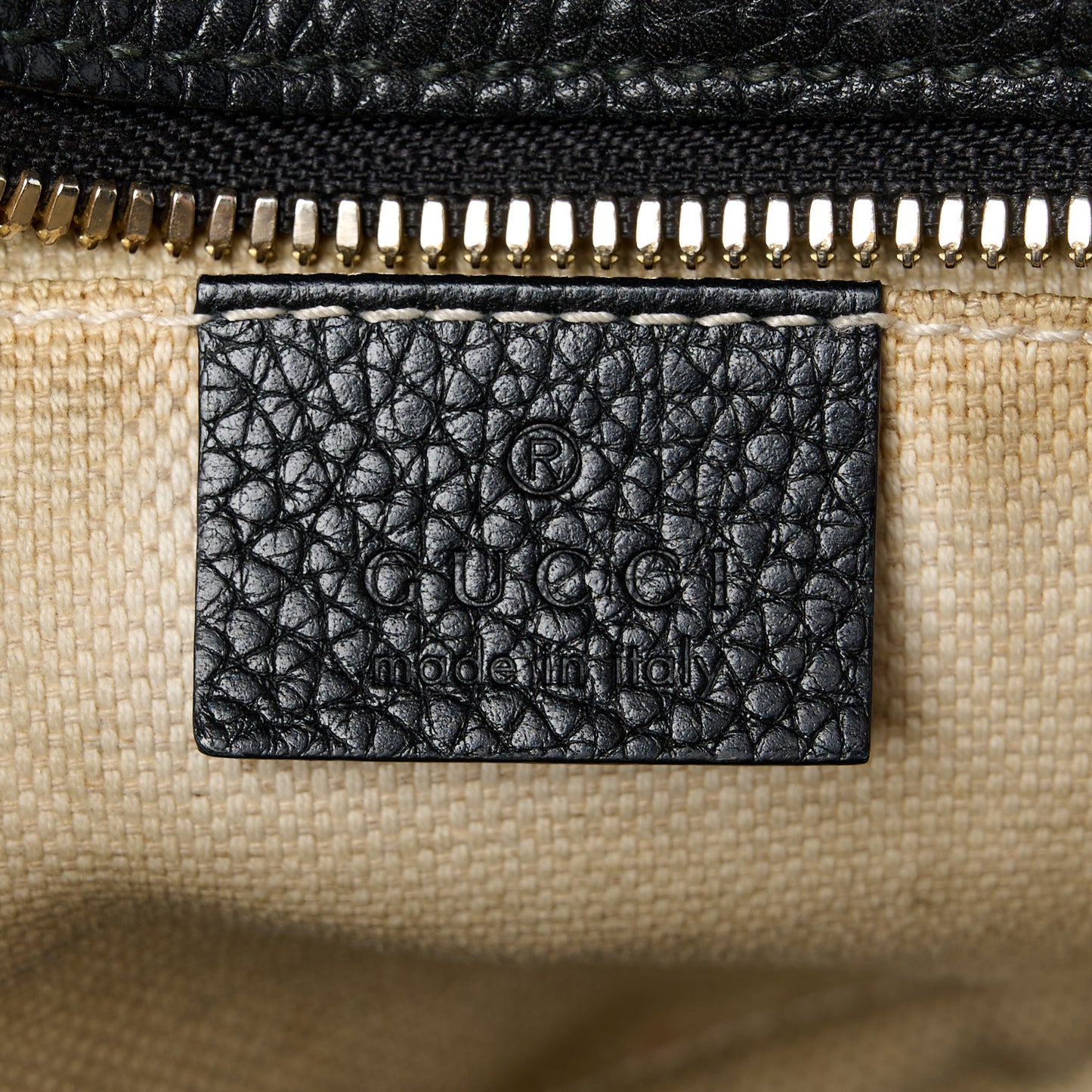 Pebbled Calfskin Small Soho Disco Bag Black