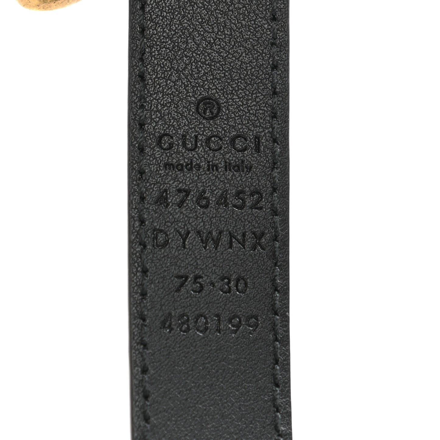 Calfskin Queen Margaret Bee Belt 75 30 Black