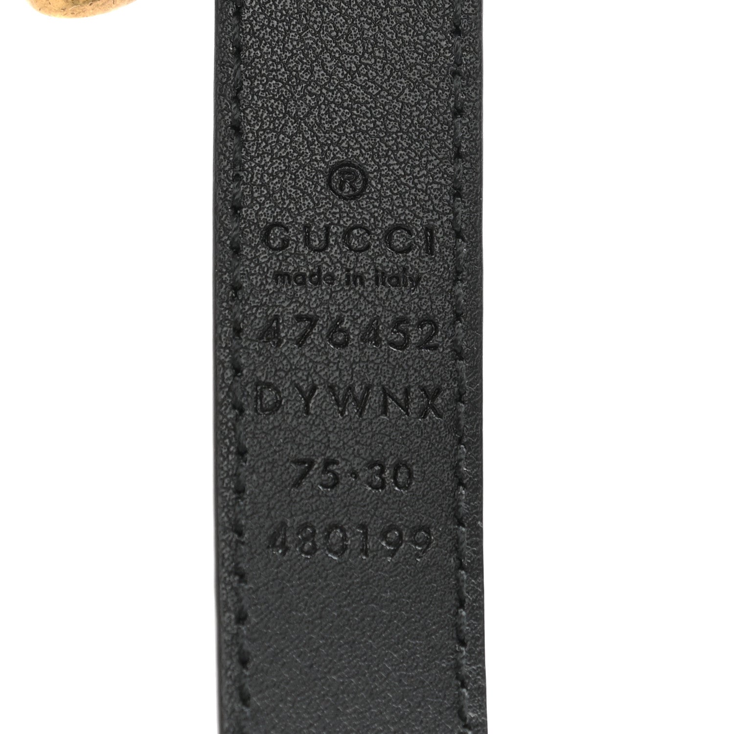 Gucci Calfskin Queen Margaret Bee Belt 75 30 Black 5 of 6