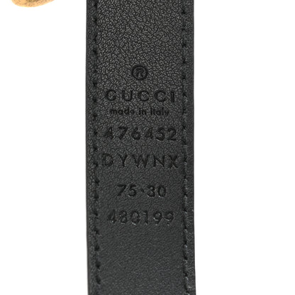 Gucci Calfskin Queen Margaret Bee Belt 75 30 Black 5 of 6