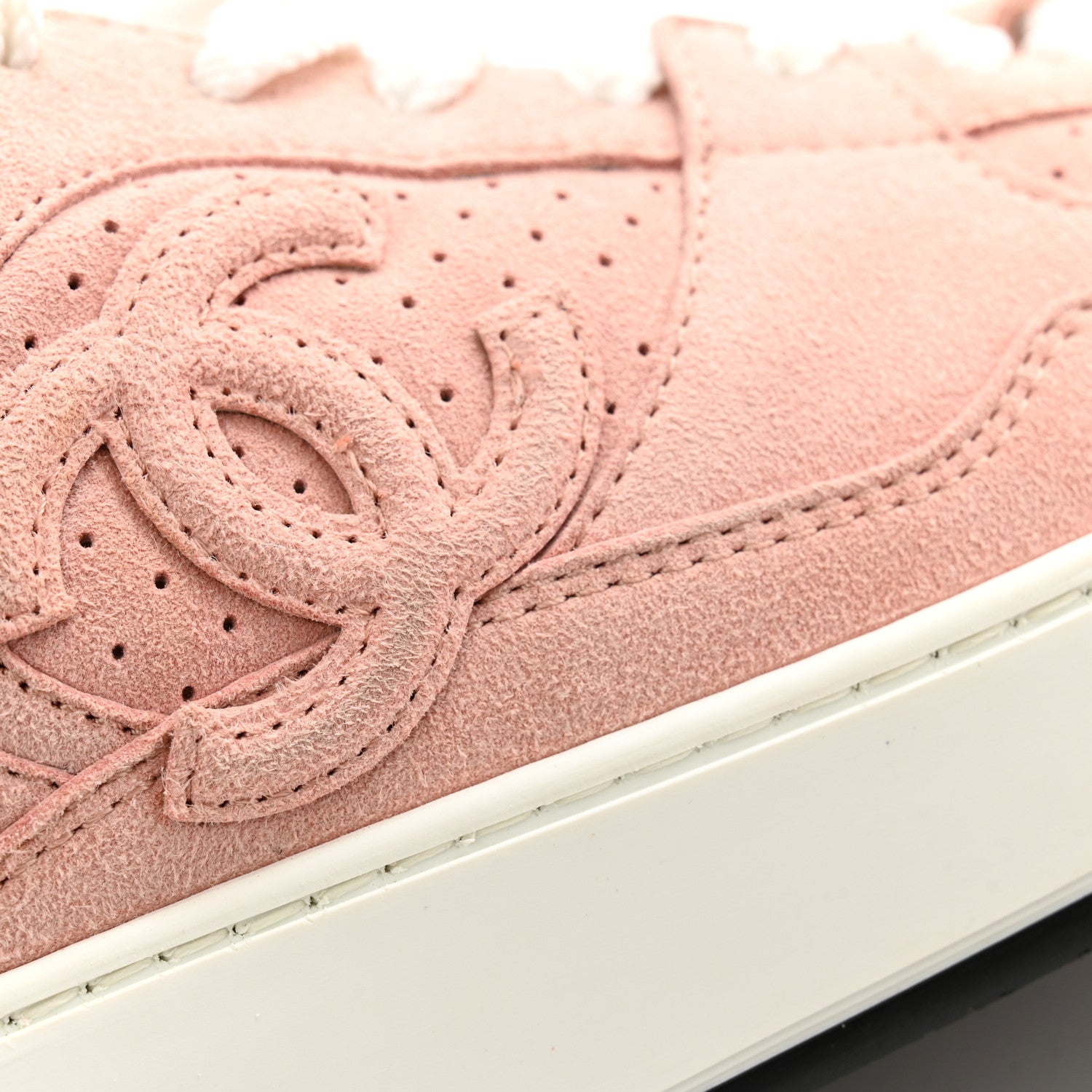 Chanel Suede Womens CC Sneakers 40 Pink 10 of 11