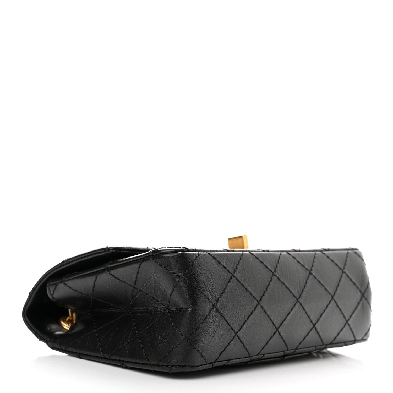Chanel Aged Calfskin Quilted 2.55 Reissue Mini Flap Black 4 of 11