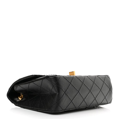 Chanel Aged Calfskin Quilted 2.55 Reissue Mini Flap Black 4 of 11