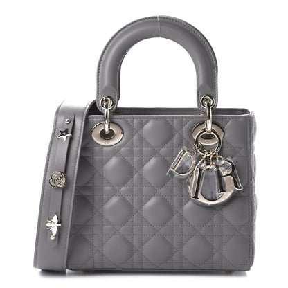 Christian Dior Lambskin Cannage Small My ABCDior Lady Dior Grey 1 of 11