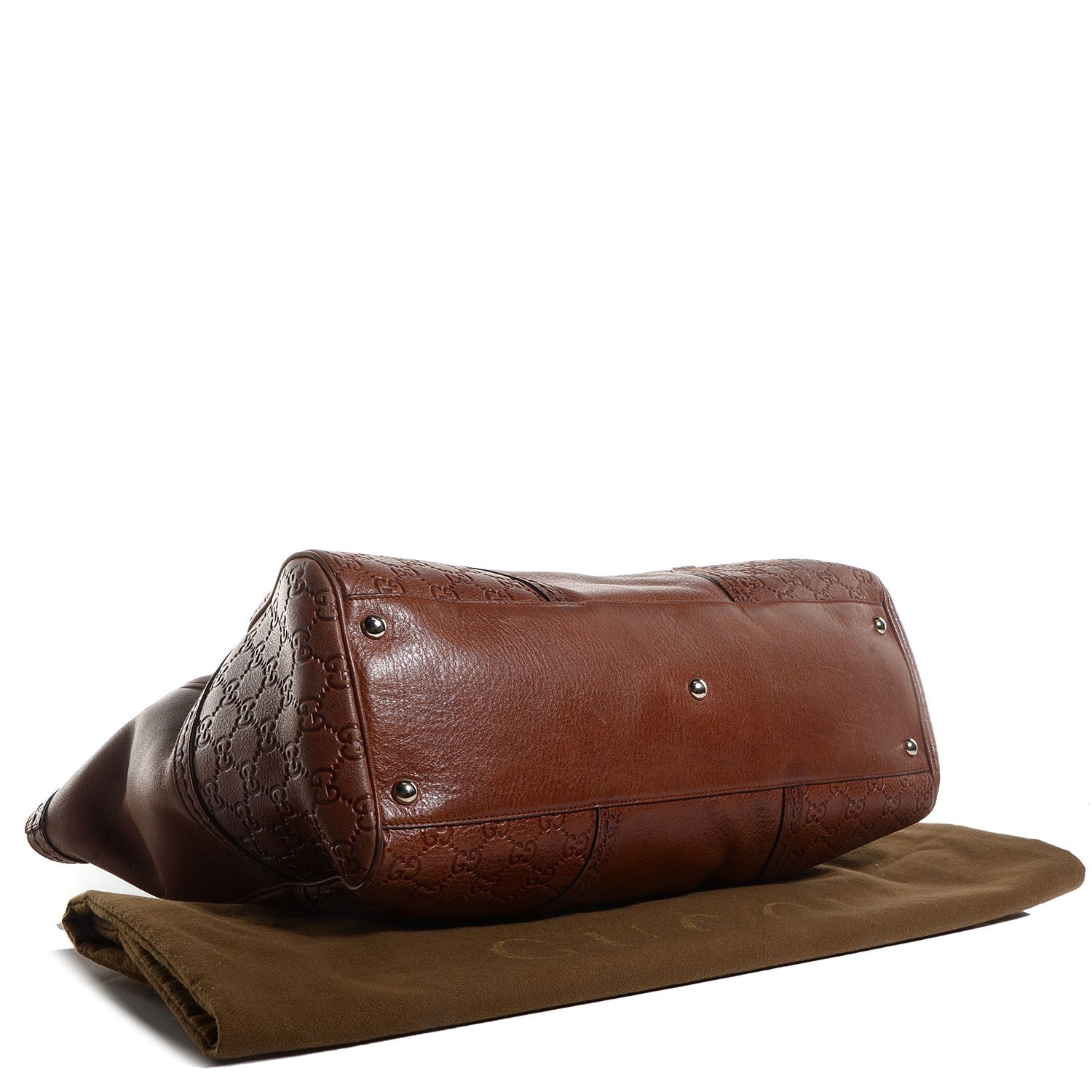 Gucci Guccissima Trim Signoria Large Tote Brown 4 of 9