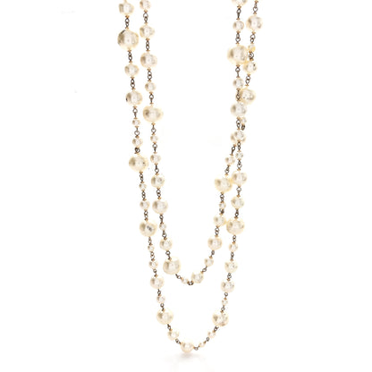 Chanel Pearl CC Long Necklace Gold 1 of 6