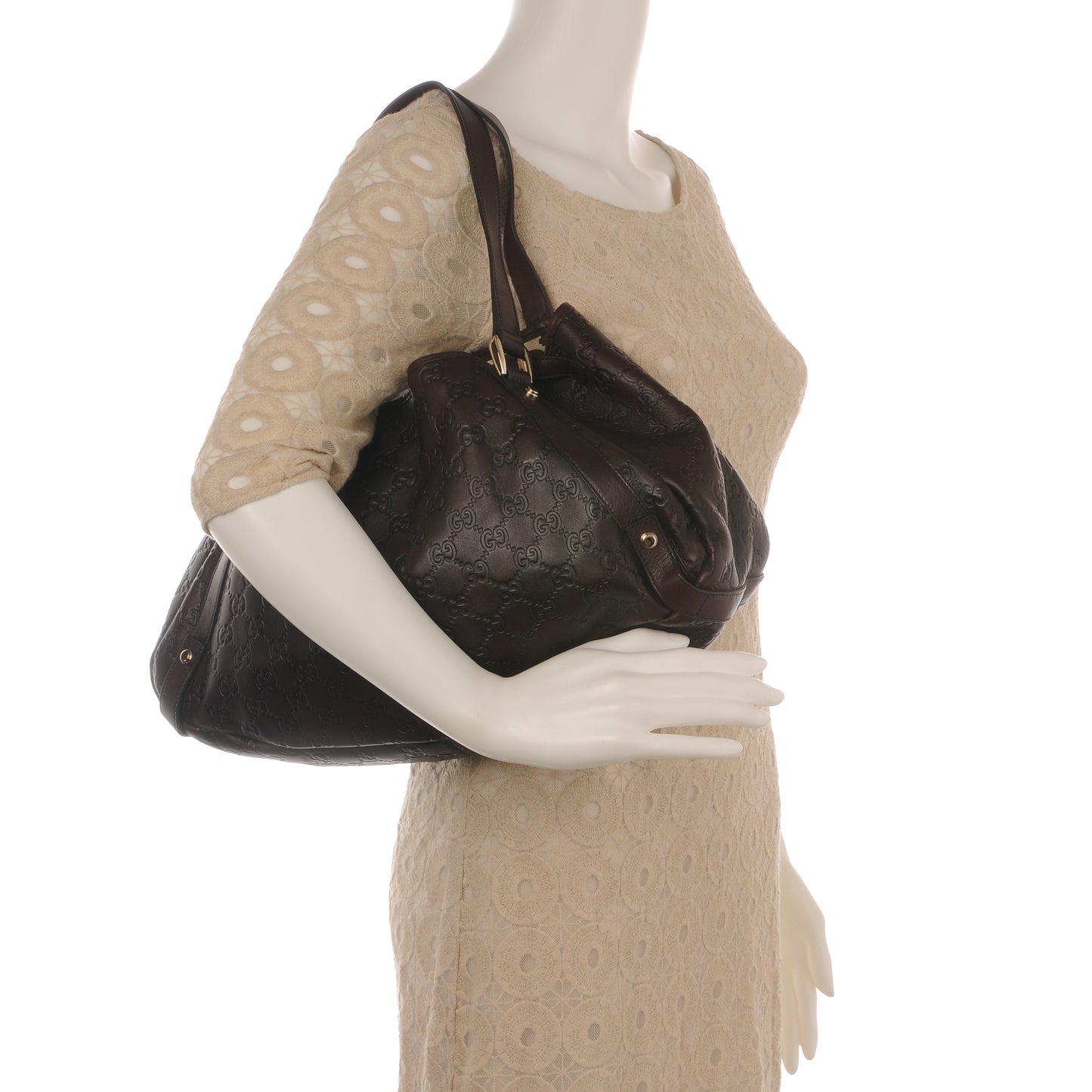 Guccissima Medium Abbey Shoulder Bag Brown